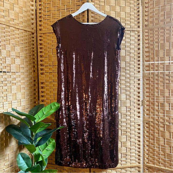 NWT Anthropologie Maeve Kara Sequined Mini Party Dress Small wine burgundy red - Picture 10 of 12